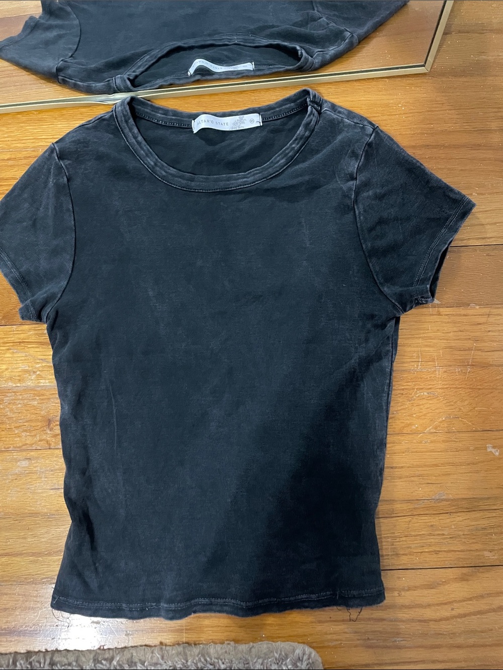 Altar'd State Black Short Sleeve Crew Tee